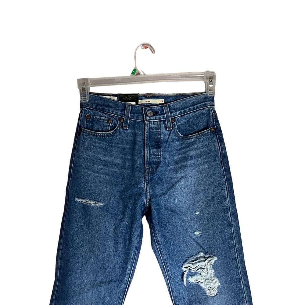 Levis Wedgie Straight Ripped Knee Jeans sz 25 - Picture 3 of 11